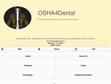 Tablet Screenshot of osha4dental.com